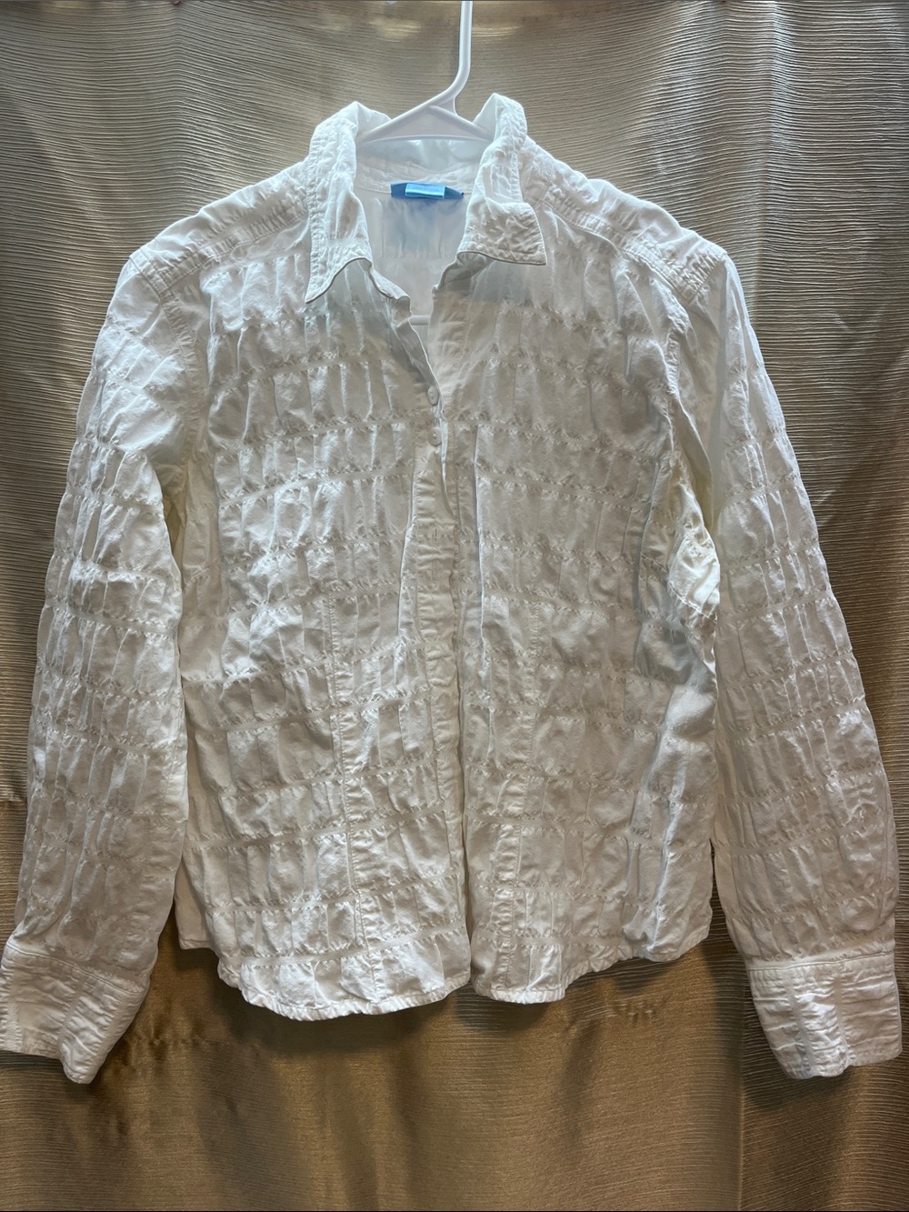 Women’s White Long Sleeve Dressy Shirt